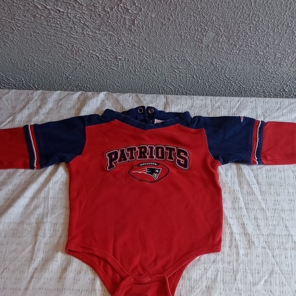 Patriots Red and Navy Kids Bodysuit